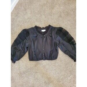 Topshop black crop jacket